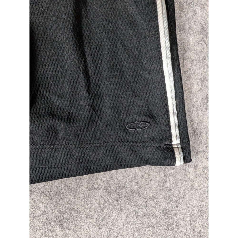 C9 Champion Womens Black Mesh Athletic Shorts White Side Stripe Elastic Waist M - Picture 7 of 9